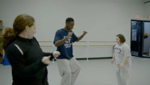 PA ballet dancers and students from Saint Katherine Day School dancing together.