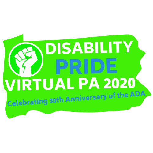 Logo: Disability Pride Virtual PA 2020 Celebrating 30th Anniversary of the ADA