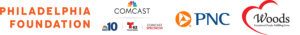 Sponsorship Block Logos: Philadelphia Foundation. Comcast. PNC. Woods Services