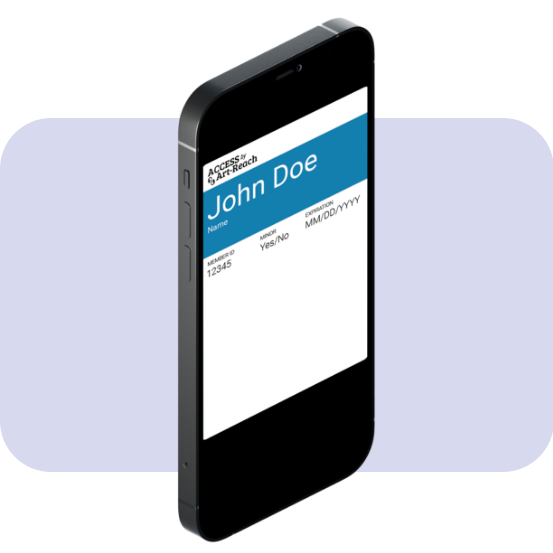smartphone displaying the digital access card